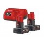 Kit de bateria e carregador Milwaukee M12 NRG-402 - Pack NRG M12 4.0Ah