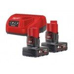 Kit de bateria e carregador Milwaukee M12 NRG-402 - Pack NRG M12 4.0Ah
