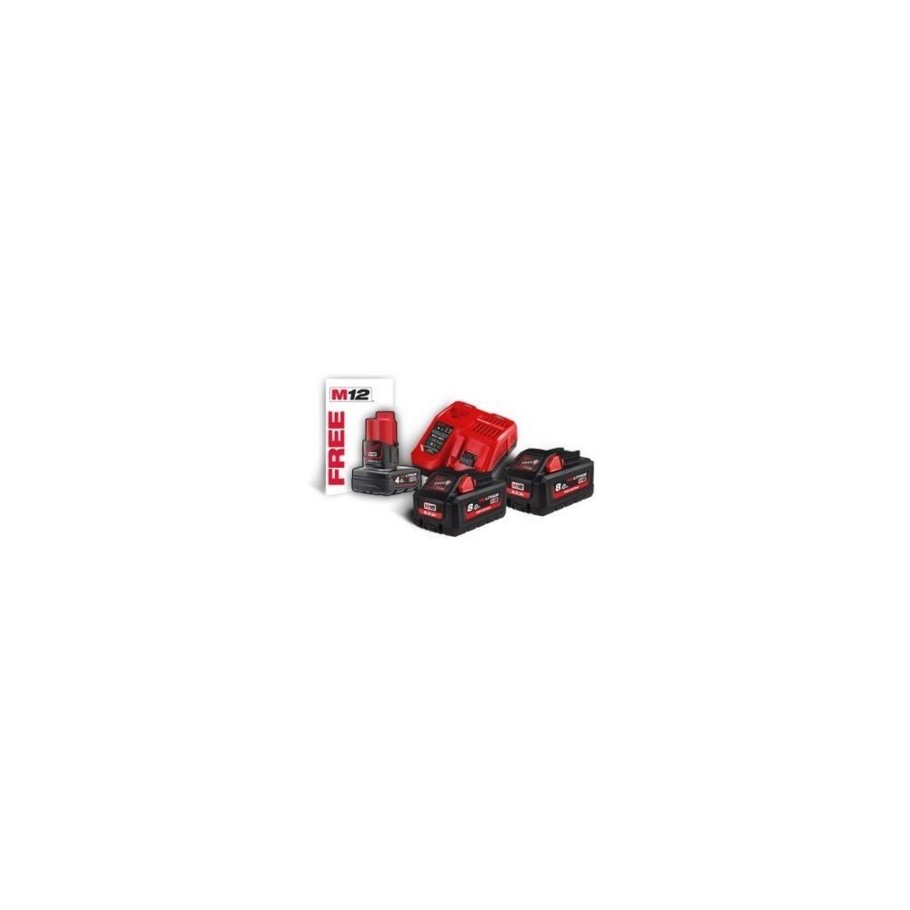 Milwaukee Kit de baterías y cargador M18 HNRG-802 - Pack NRG M18 High Output 8.0AH Milwaukee Kit de baterías y cargador M18 HNRG-802 - Pack NRG M18 High Output 8.0AH
