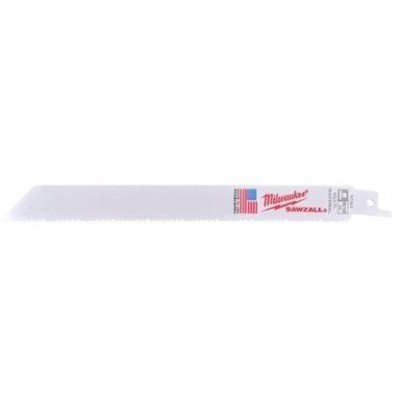 Lâmina de sabre Milwaukee UNIVERSAL para metal, madeira e plástico 200mm 8/12Tpi - 5pcs
