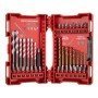 Mala Milwaukee de 39 peças com brocas multimaterial, brocas de metal Red Hex e brocas de aparafusar Shockwave™.