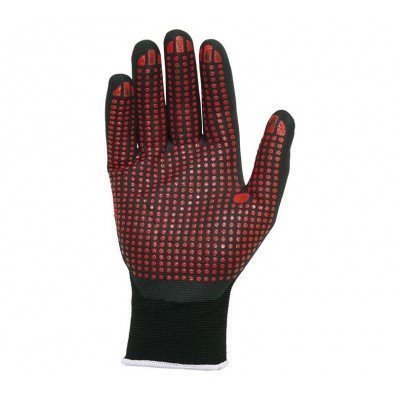 JUBA Guante sin costuras de nailon / fibra lycra® con recubrimiento de nitrilo foam microporoso y puntos de nitrilo en la palma