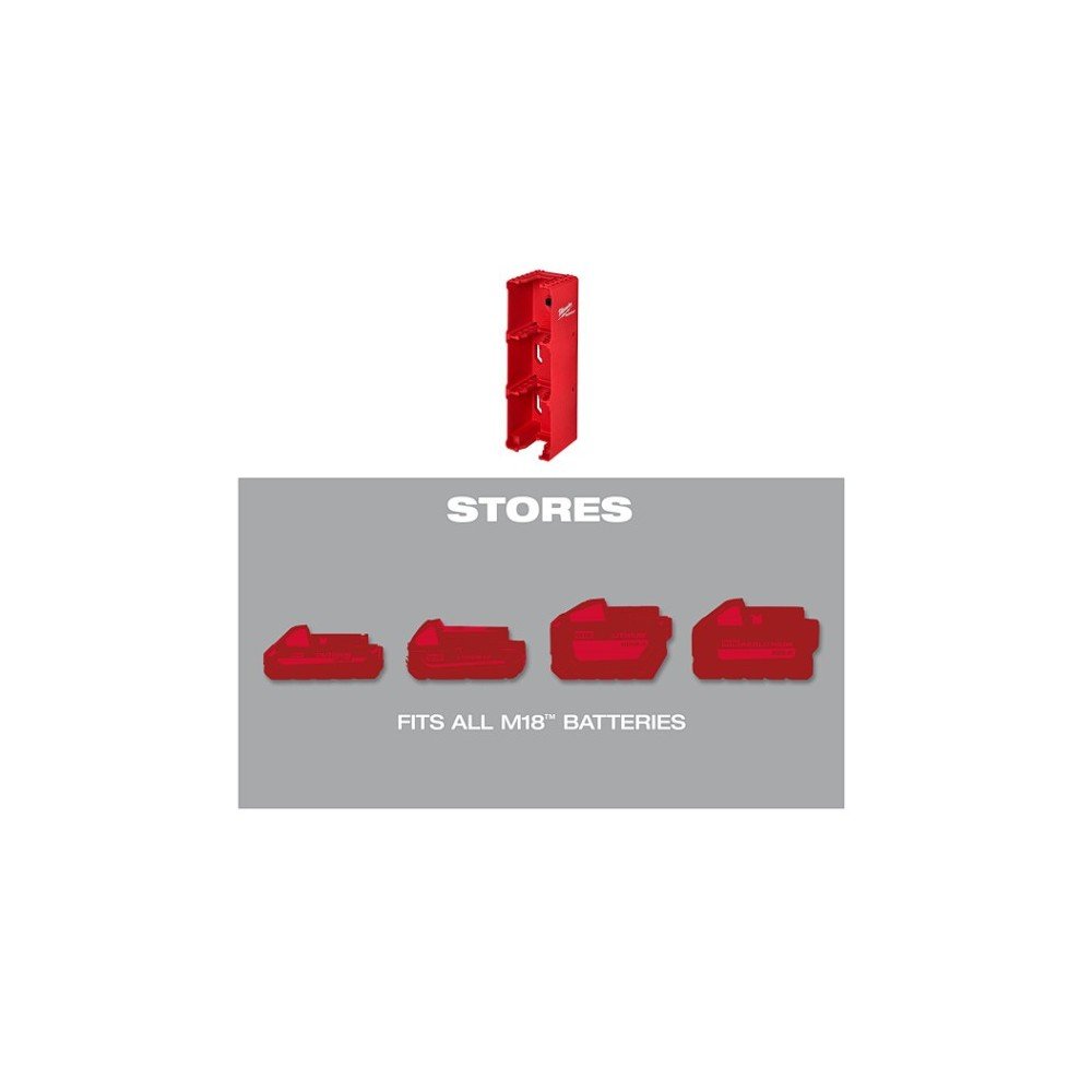 Milwaukee Soporte PACKOUT™ para baterias M18 Milwaukee Soporte PACKOUT™ para baterias M18