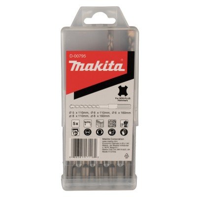 Makita Juego de brocas para SDS-PLUS, 5 pcs D-00795