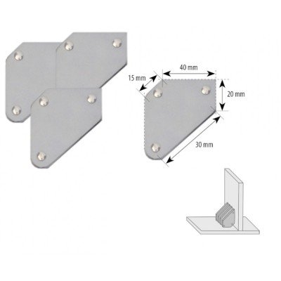 SPARTUS® Soporte de soldadura magnético 4 piezas 4 kg