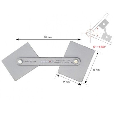 SPARTUS® Suporte de soldagem magnética ângulo ajustável 22kg