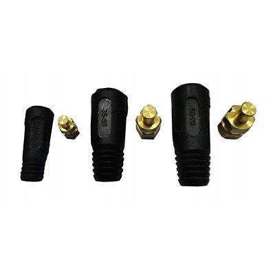 Conector aereo macho para cables de soldadura