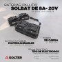 Máquina de soldadura inversora Solter SOLBAT SB-120 elétrodo MMA alimentado por bateria