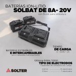 Máquina de soldadura inversora Solter SOLBAT SB-120 elétrodo MMA alimentado por bateria