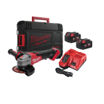 Milwaukee M18 FSAG125XB-502X Rebarbadora de acabamentos M18 FUEL™ 125mm com travão e interruptor de bloqueio