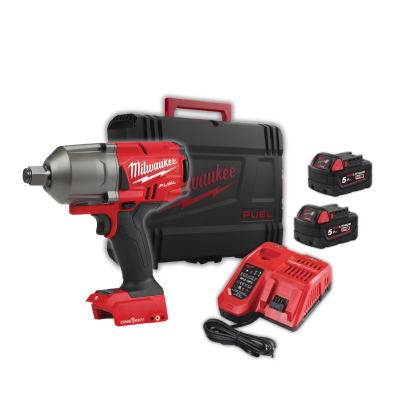 Milwaukee M18 ONEFHIWF34-502X CHAVE DE IMPACTO DE ALTO PAR M18 FUEL ™ ONE-KEY ™ DE ¾ ″ CON ANILLO