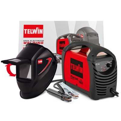 Telwin FORCE 125 230V + Acessórios + Máscara de Soldar Máquina de soldar com elétrodo revestido Made in Italy