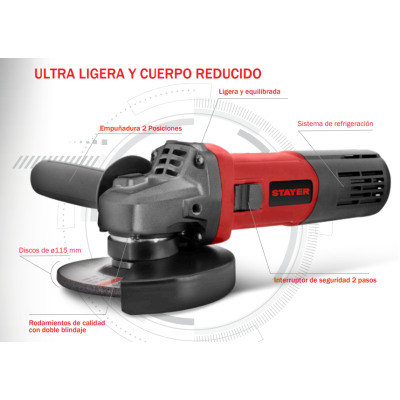 Stayer Mini rebarbadora angular 115 SAB 780C