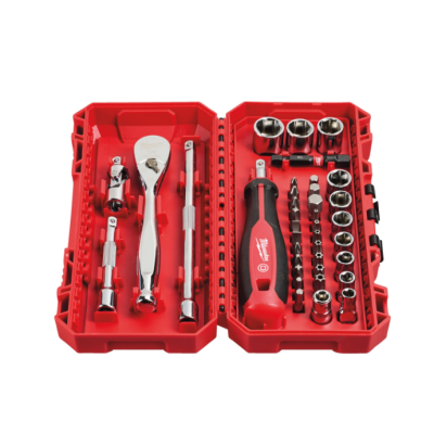 ≫ Conjunto de catraca 1/4 Milwaukee + soquetes ao melhor preço