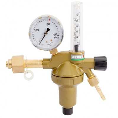 Spartus Regulador de pressão para Árgon/Árgon+CO₂ 200 bar com rotâmetro