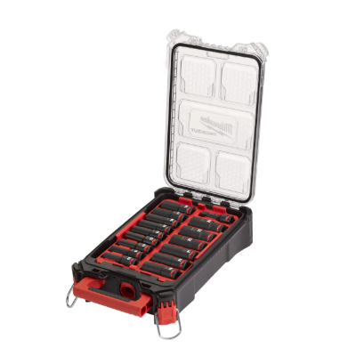 Milwaukee Organizador Packout com chaves de caixa de impacto SHOCKWAVE™