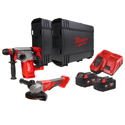 Milwaukee M18 BLPP2G-502X Powerpack M18™ Rebarbadora e Martelo Combinado