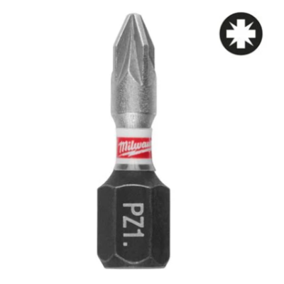 Milwaukee PONTA SHOCKWAVE PZ1 X 25 MM - 3 UNIDADES