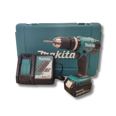 Makita DHP453RFE Berbequim Percutor 18V LXT 42 Nm com 1 Bateria 3Ah e Mala – Outlet Danos Estéticos