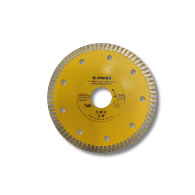 Disco de diamante profissional para materiais cerâmicos, Turbo Extra Fino PRO ø115 rx22.2 H7 Stayer