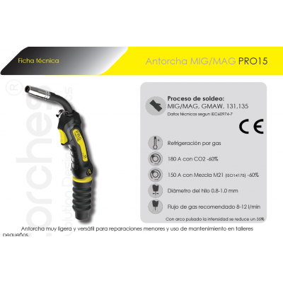 ≫ Comprar 15 maçaricos MIG/MAG de 3 fios